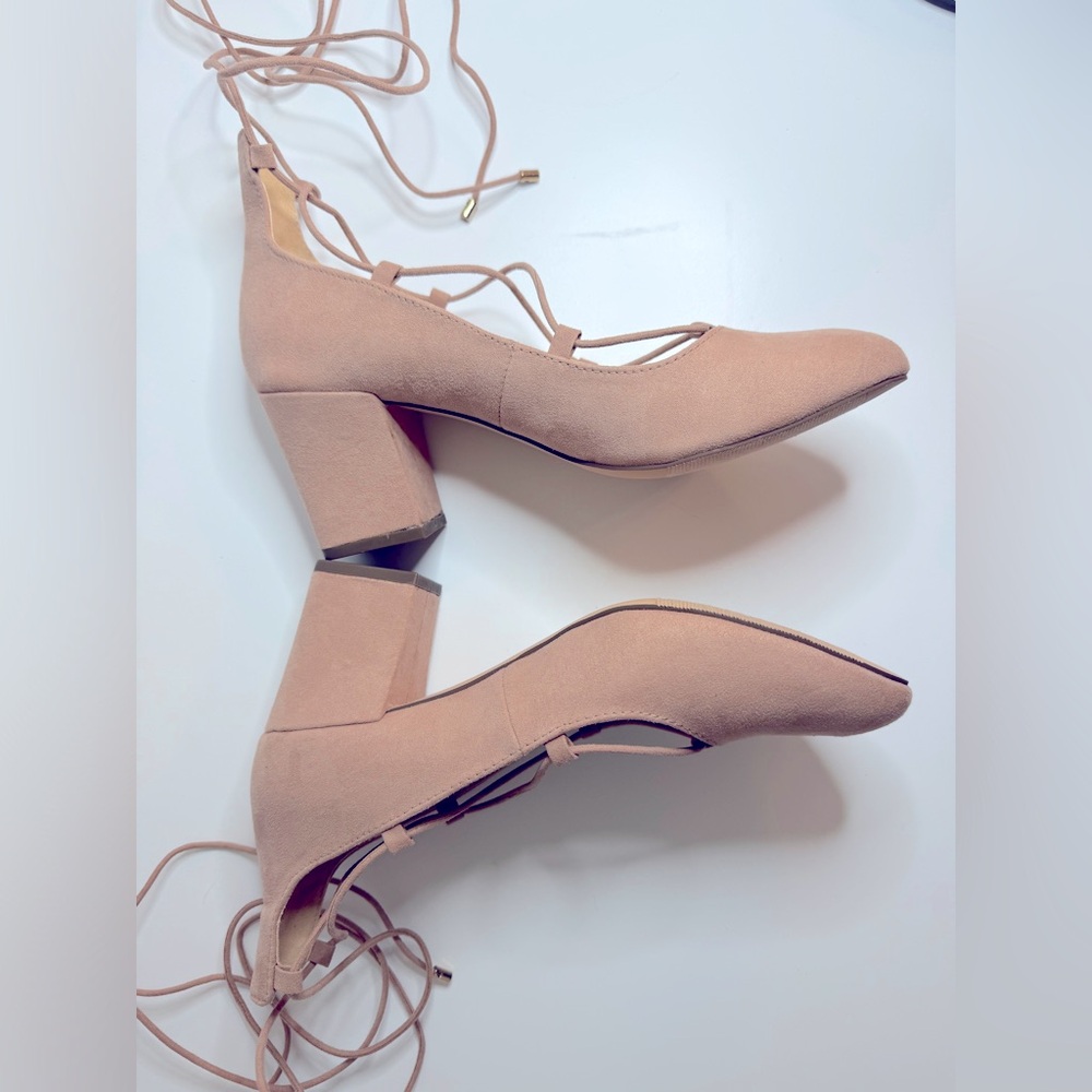 Athena Alexander Lace-up Shirt Block Heel - Never Worn - New